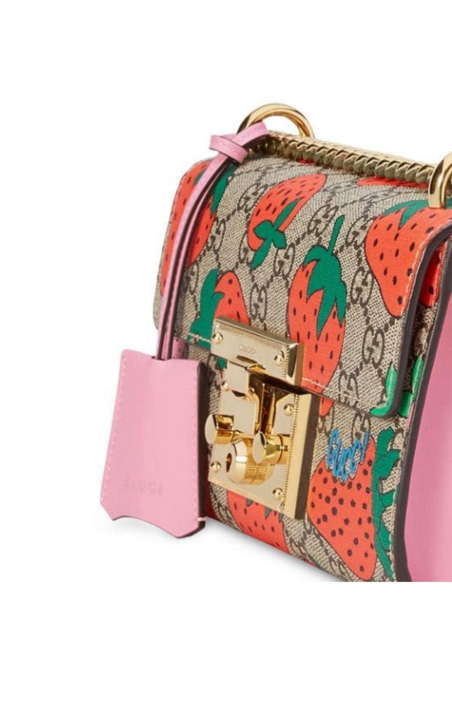 Padlock Gg Strawberry Small Shoulder Bag Gucci