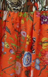 Patchwork-design Printed Long Skirt Gucci