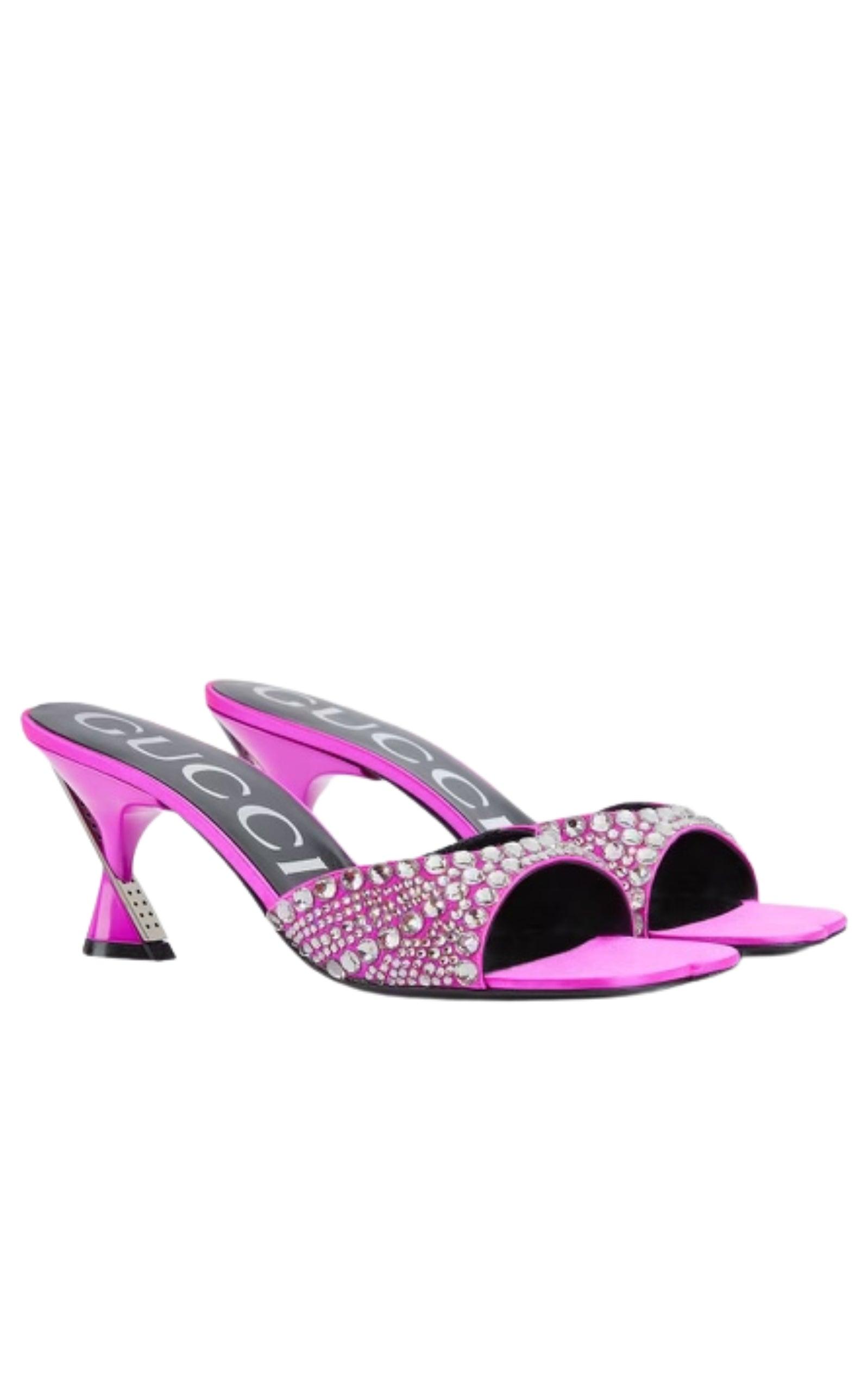 Gucci Pink Galactica Heeled Sandals - Runway Catalog