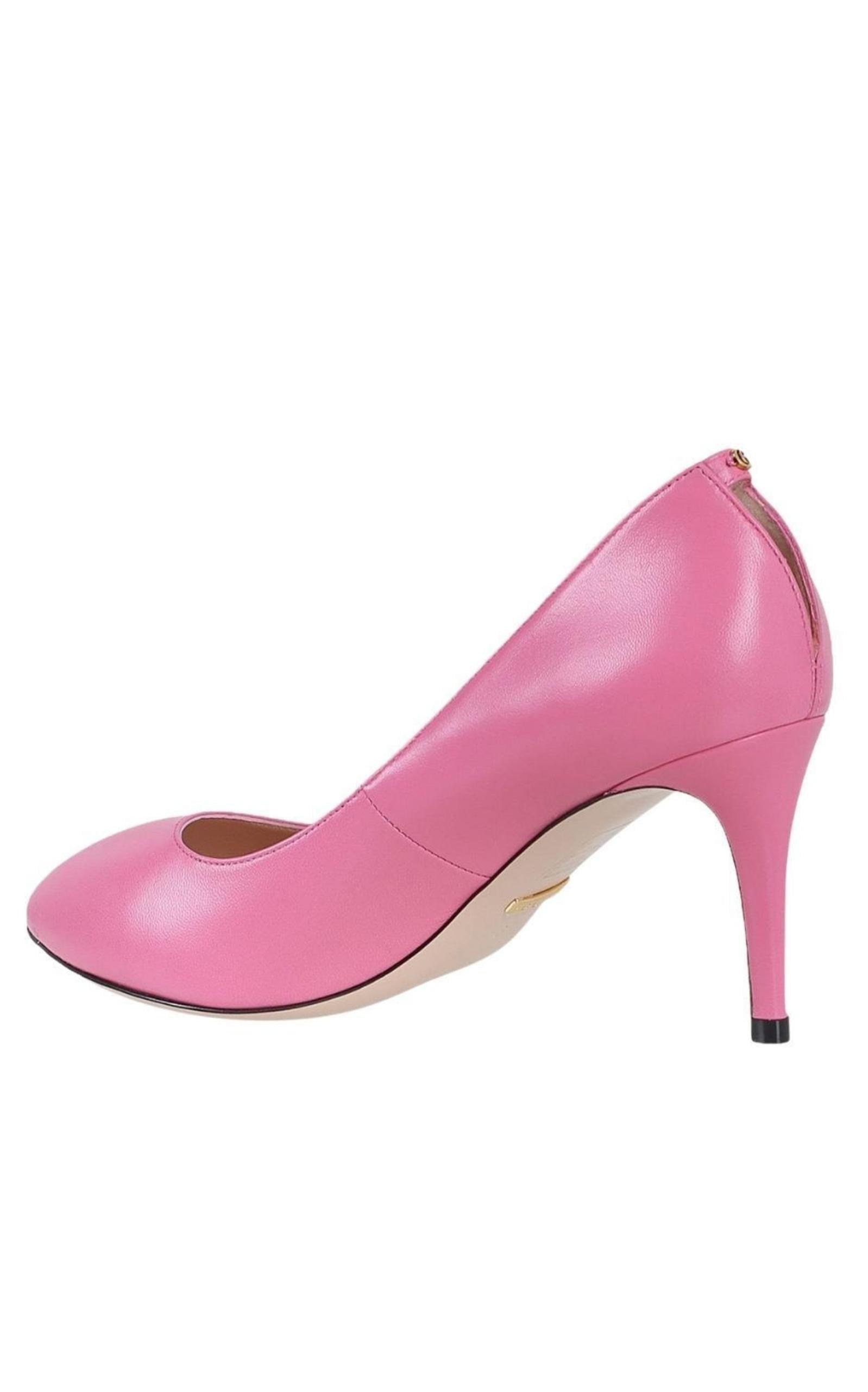 Pink Leather Stiletto Pump Gucci