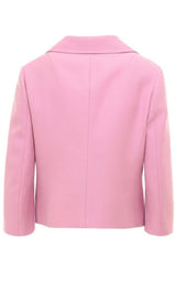 Pink Silk and Wool Blazer Jacket Gucci