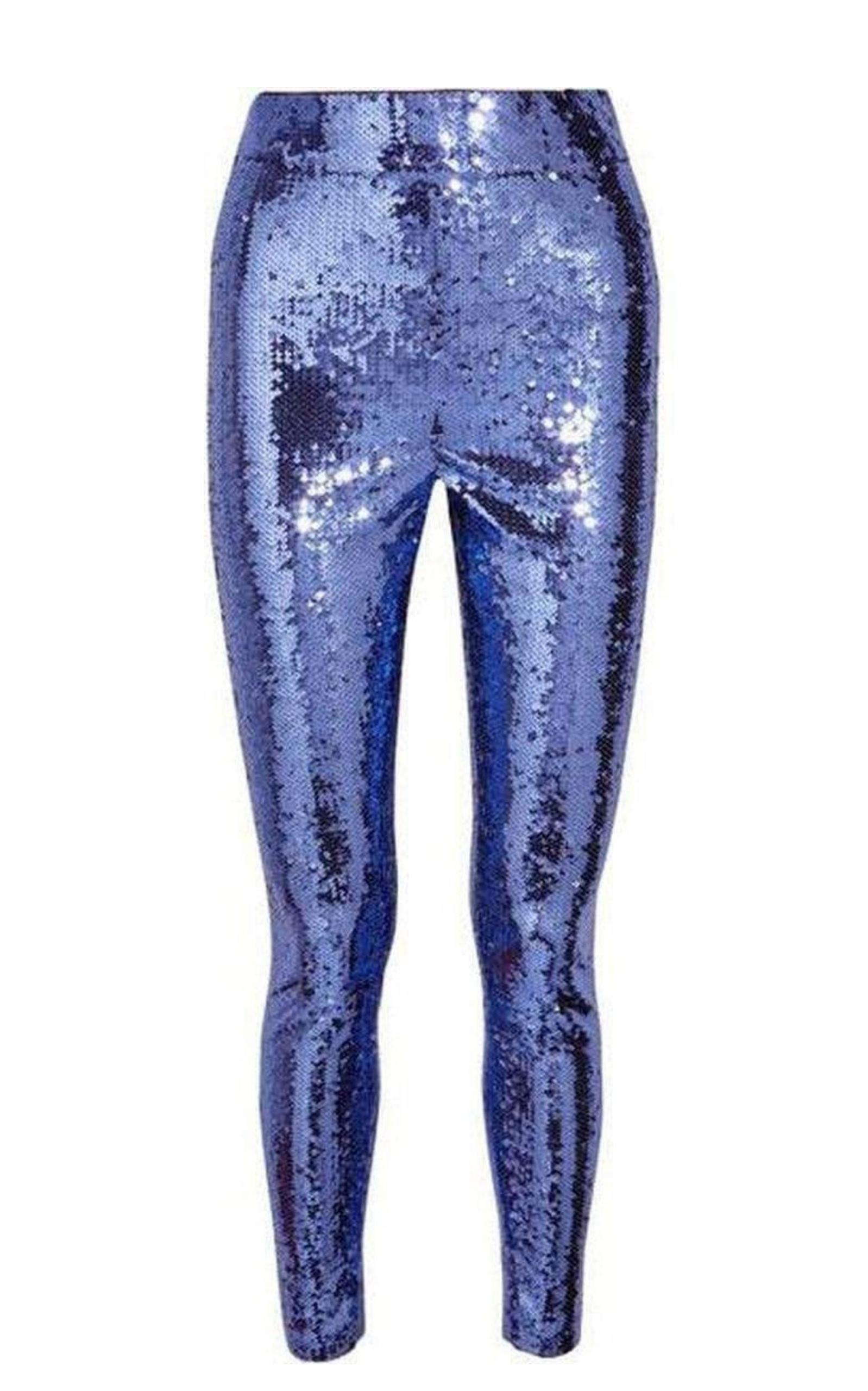 Purple Sequin Tulle Leggings Gucci