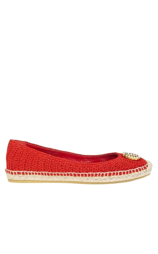 Red Lilibeth GG Faux Pearl-embellished Espadrilles Gucci