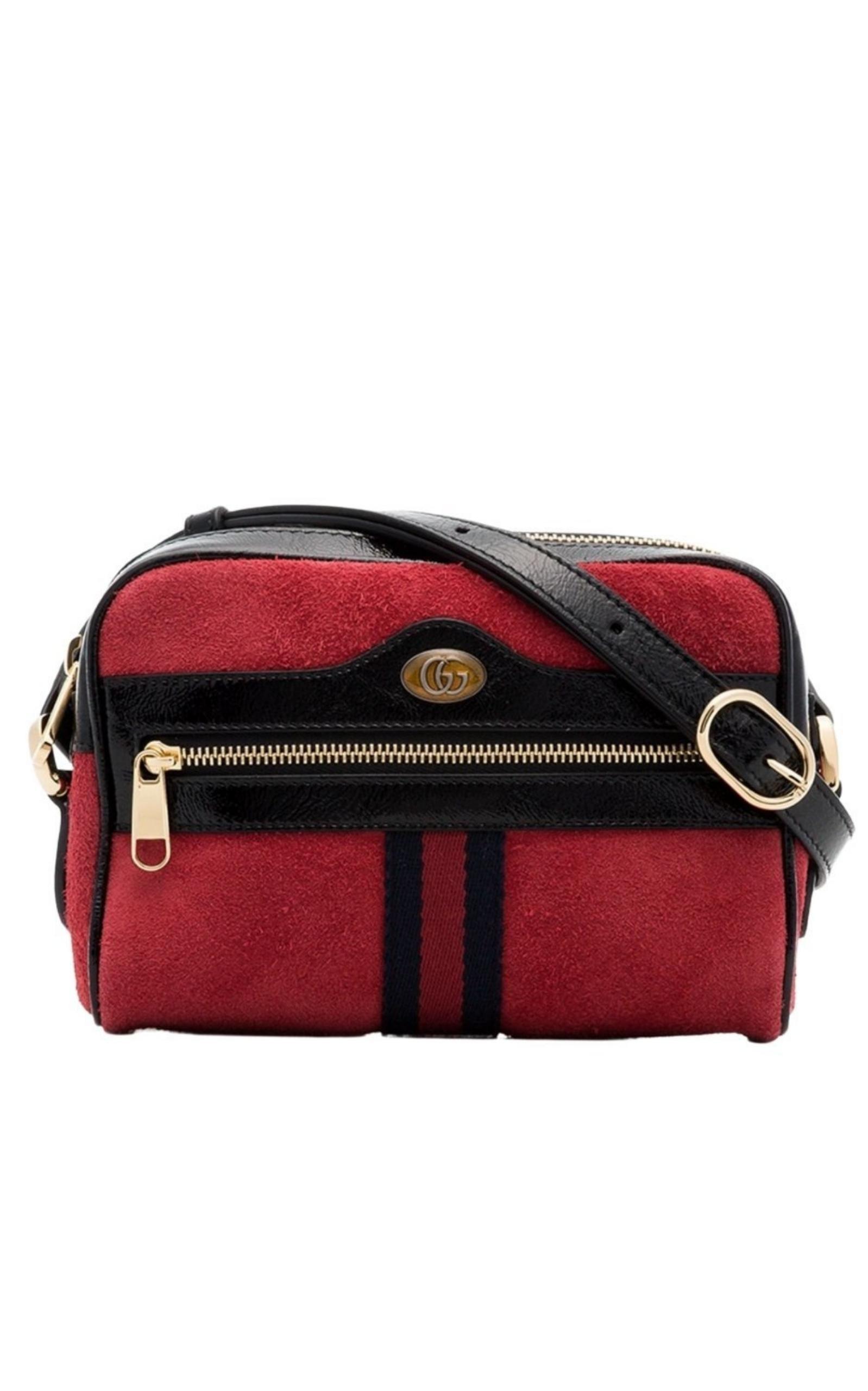 Red Ophidia Suede Mini Bag Gucci