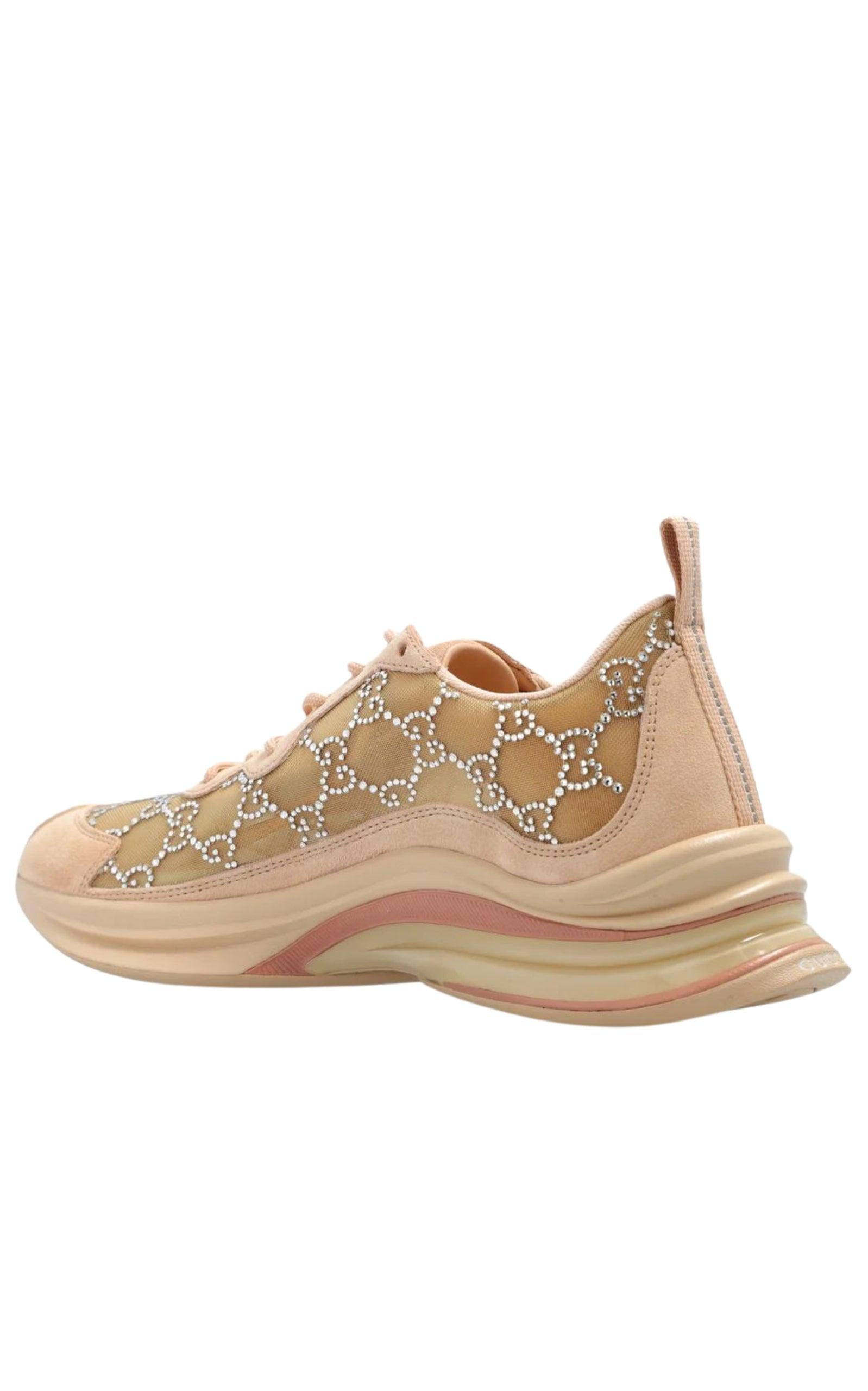 Gucci Tela GG Crystal Mesh Runner Sneakers