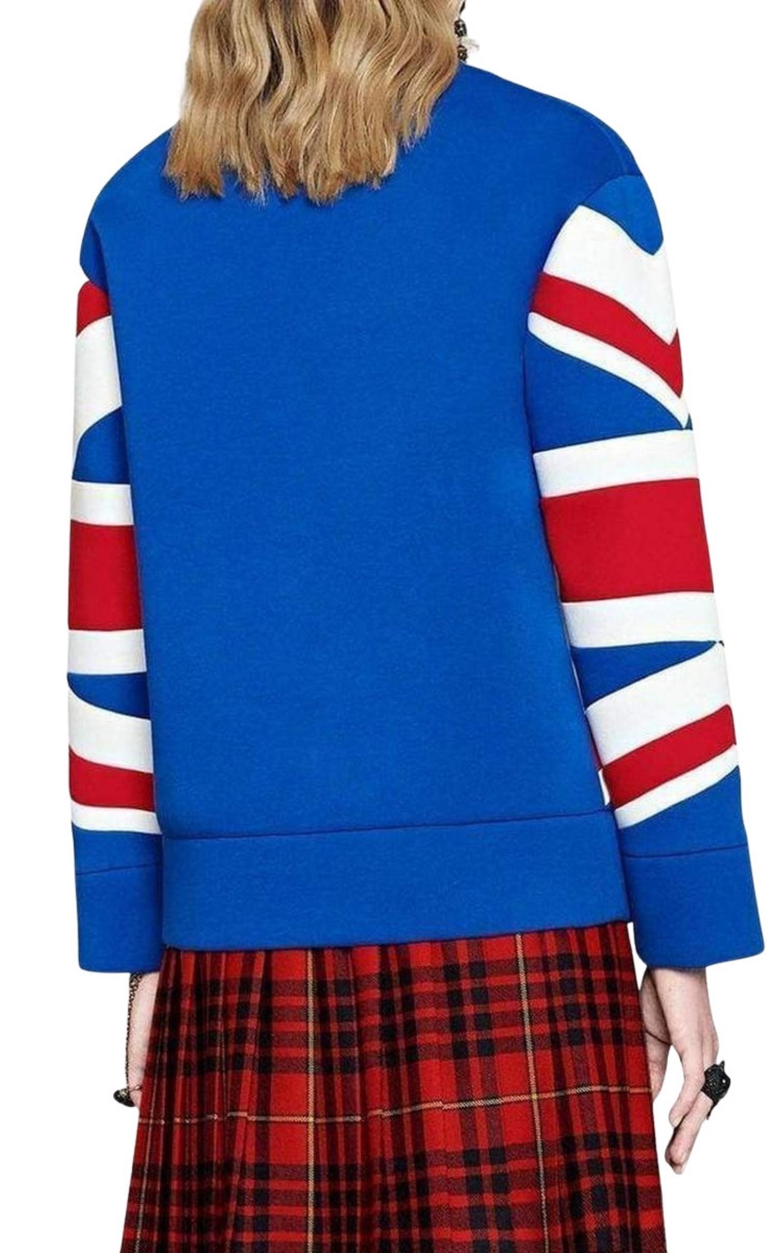 Union Jack Jersey Sweatshirt Gucci