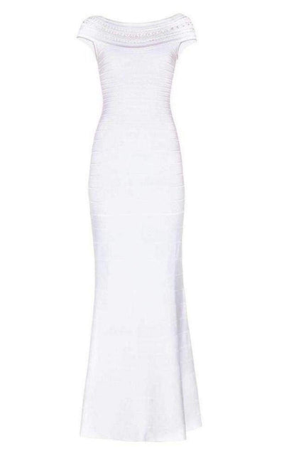 Sophia Braided Ottoman Crochet Gown Herve Leger