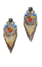 Fringe Mixed Color Earrings Iosselliani