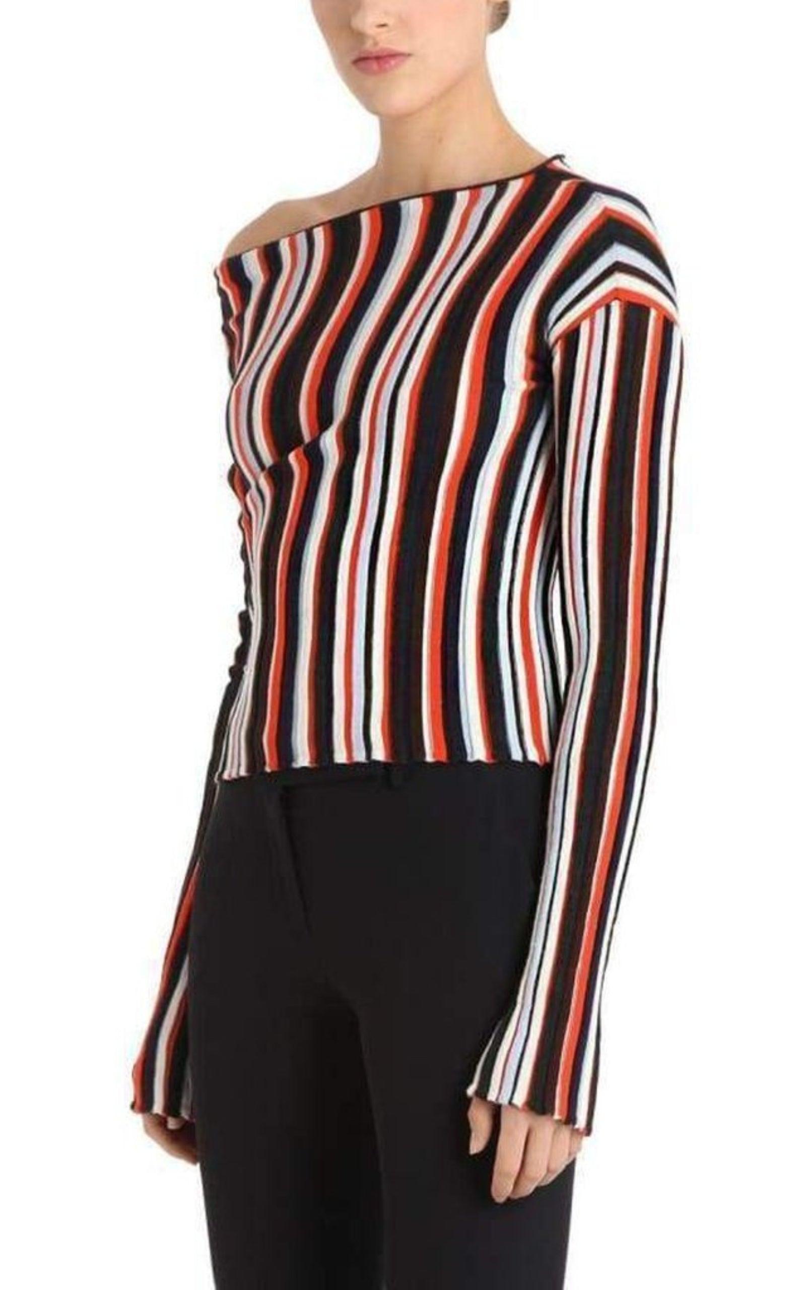 La Maille Striped Wool Knit Top Jacquemus