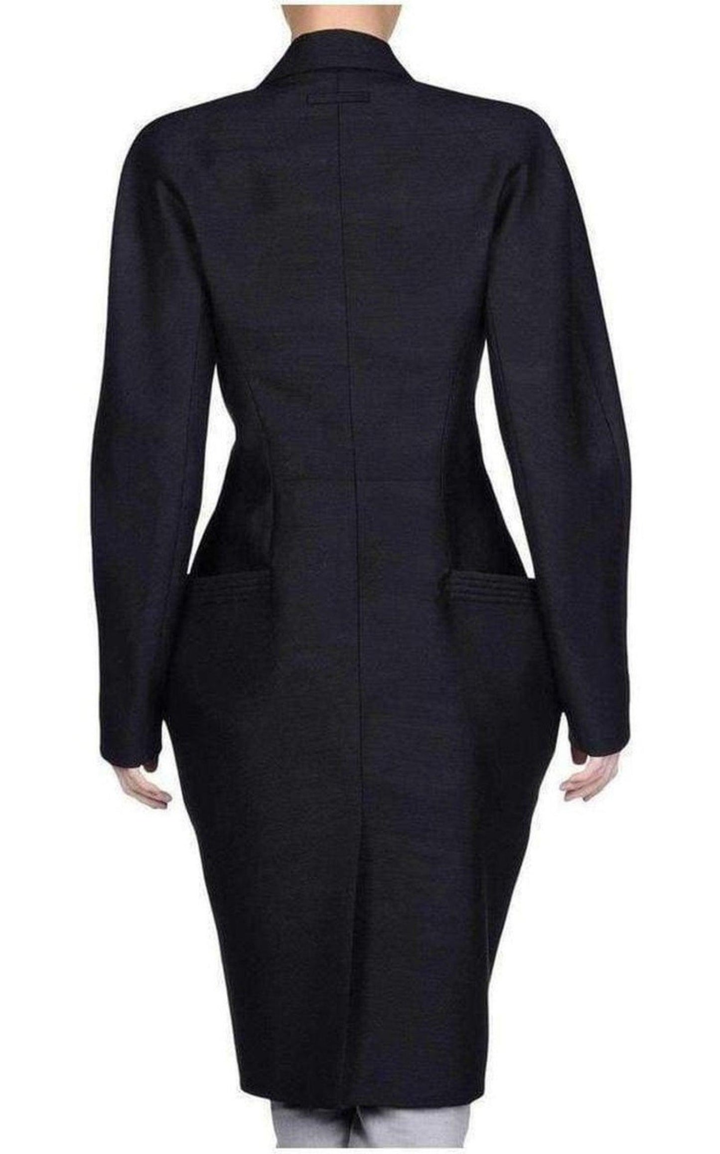 Jean Paul Gaultier Hourglass Style Black Trench Coat