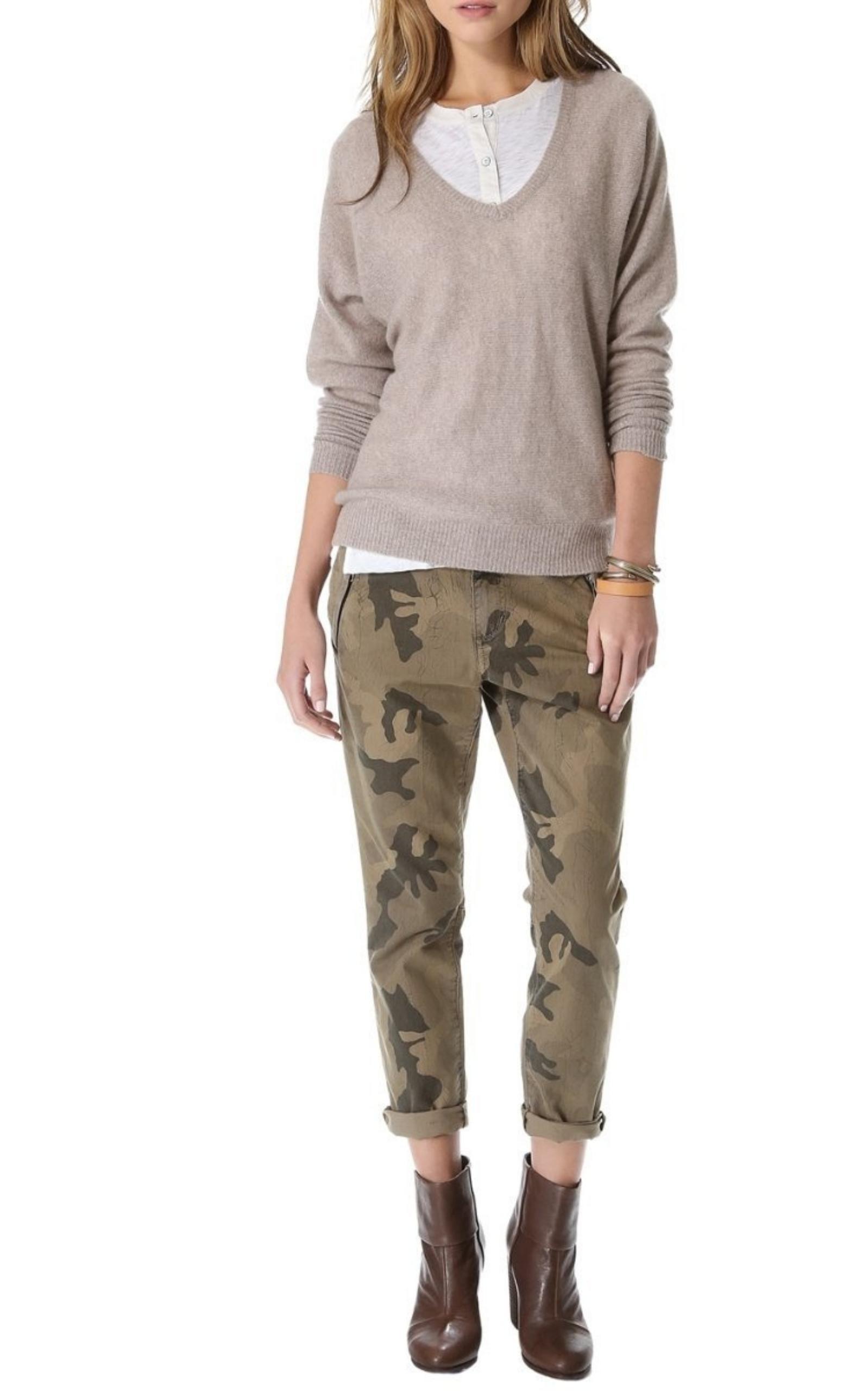 Camo Straight Leg Ankle Trousers Joe's