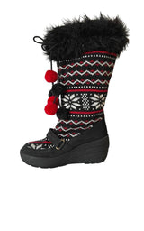 Red Black White Tall Snow Boots Juicy Couture