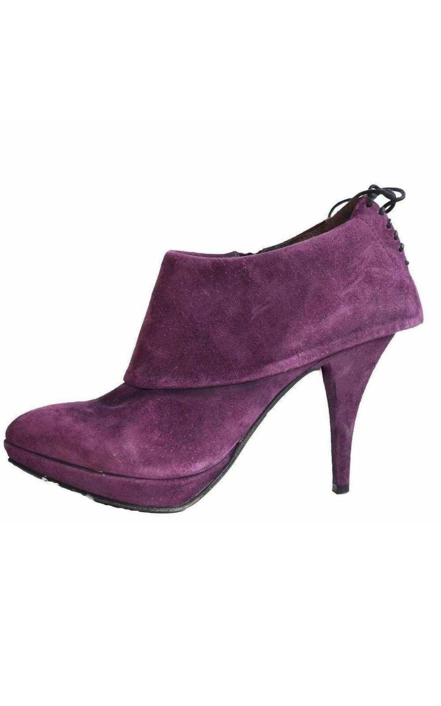 Purple Suede Booties Latitude Femme