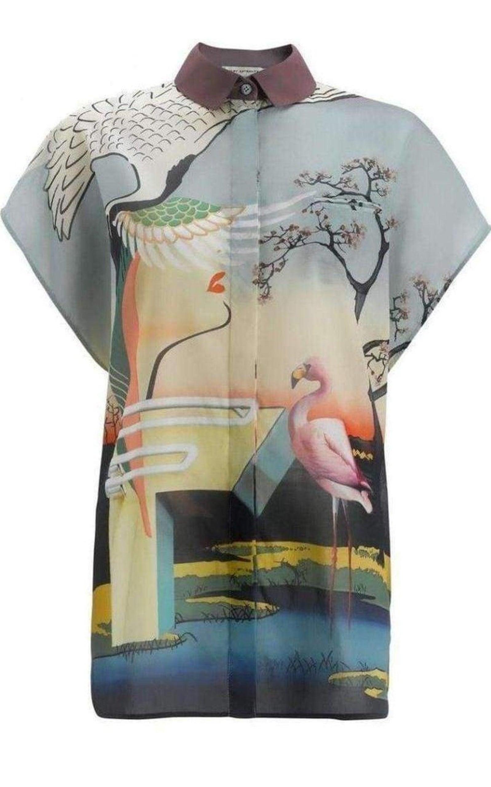 Cotton Flamenco Print Shirt Mary Katrantzou