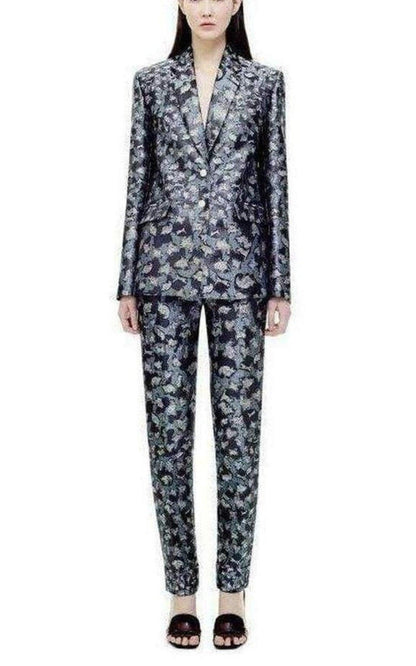 Jacquard Lame Silk Blend Blazer Mary Katrantzou