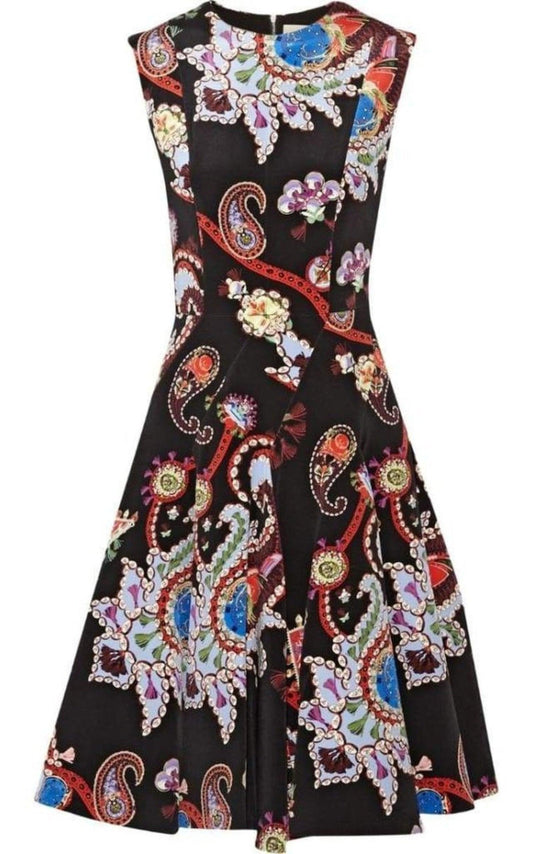 Masson Printed Silk-Satin Dress Mary Katrantzou