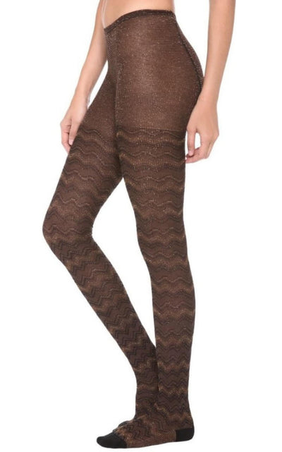 Metallic Shimmer Zigzag Tights Missoni