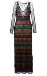 Zig Zag Crochet Sheer Dress Missoni