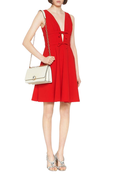 Bow-embellished Cady Dress Miu Miu