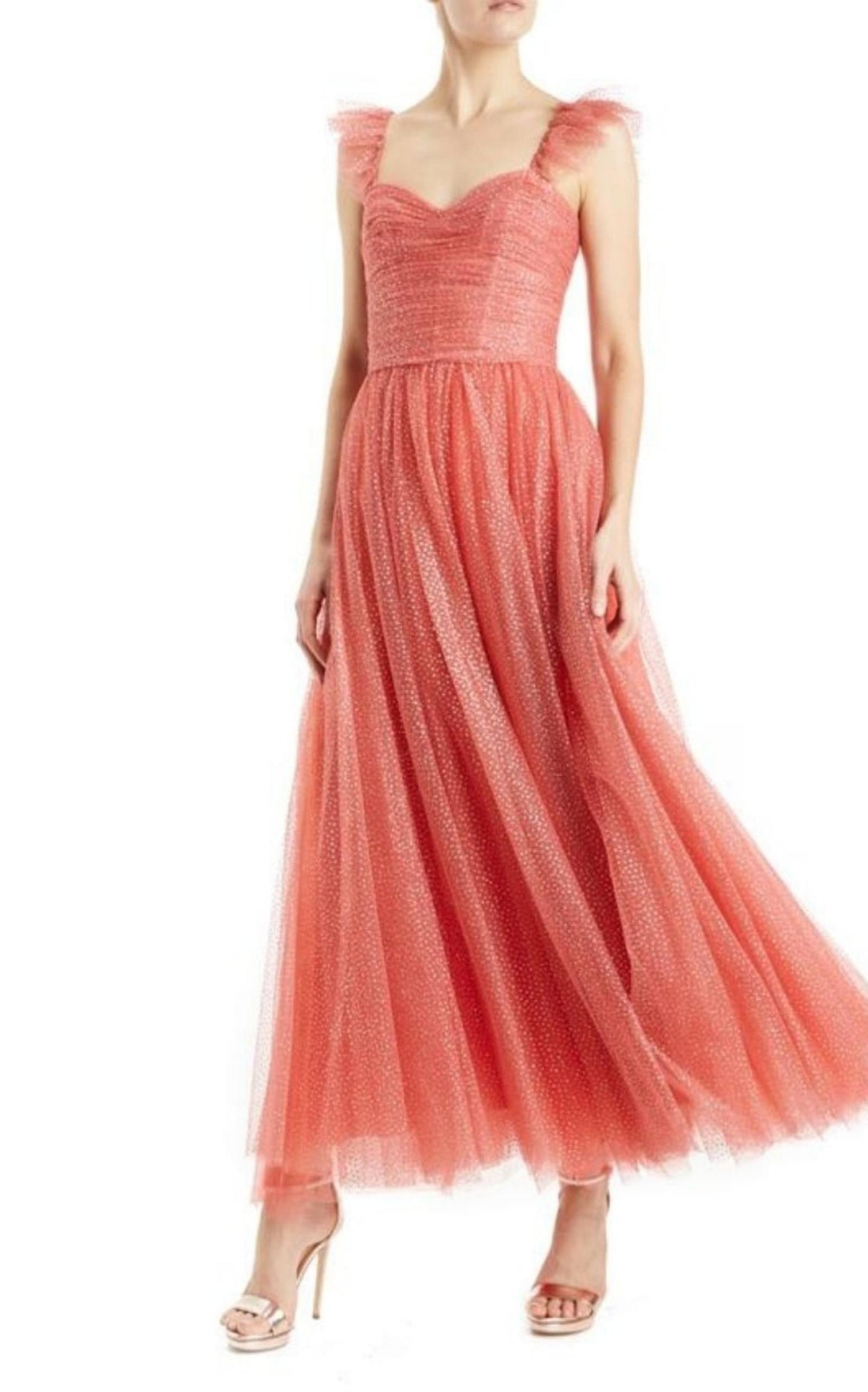 Glitter Tulle Cocktail Dress Monique Lhuillier