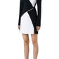 Bonded Monocrome Crepe Dress Mugler