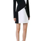 Bonded Monocrome Crepe Dress Mugler