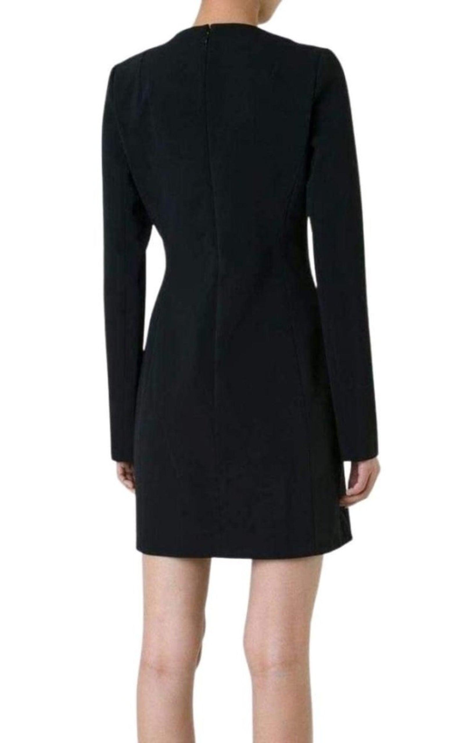 Bonded Monocrome Crepe Dress Mugler