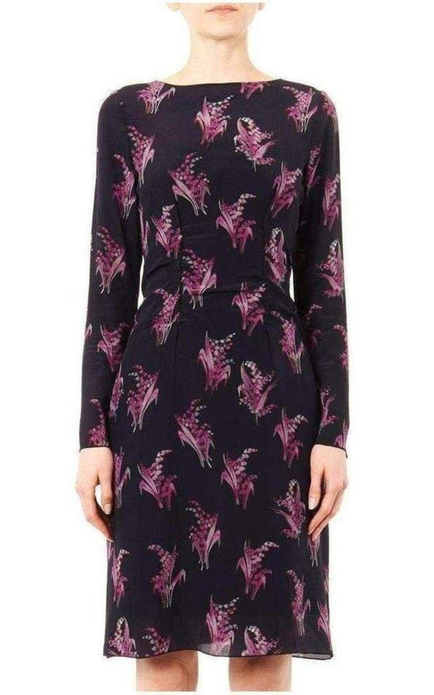 Floral Print Silk Dress Nina Ricci