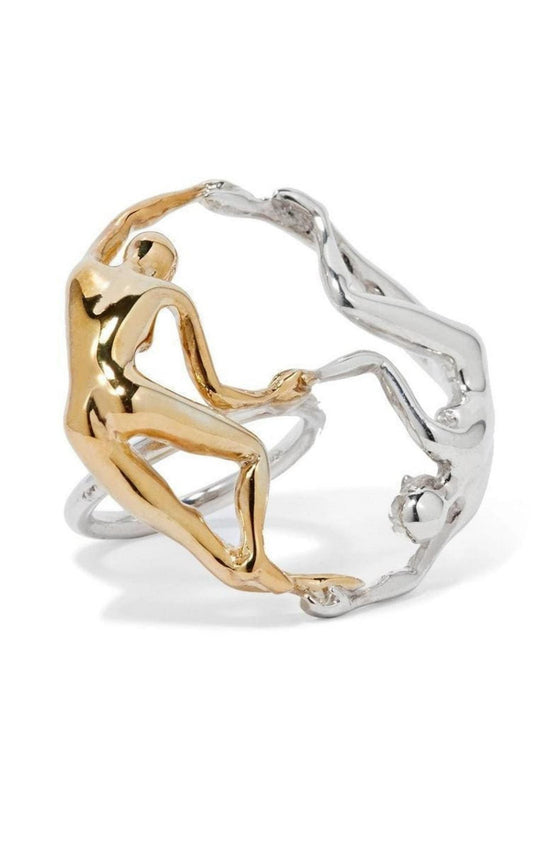 Dança Sterling Silver and Gold-plated Ring Paola Vilas