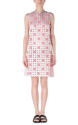 Light Pink Laser Cut Short Dress Paskal