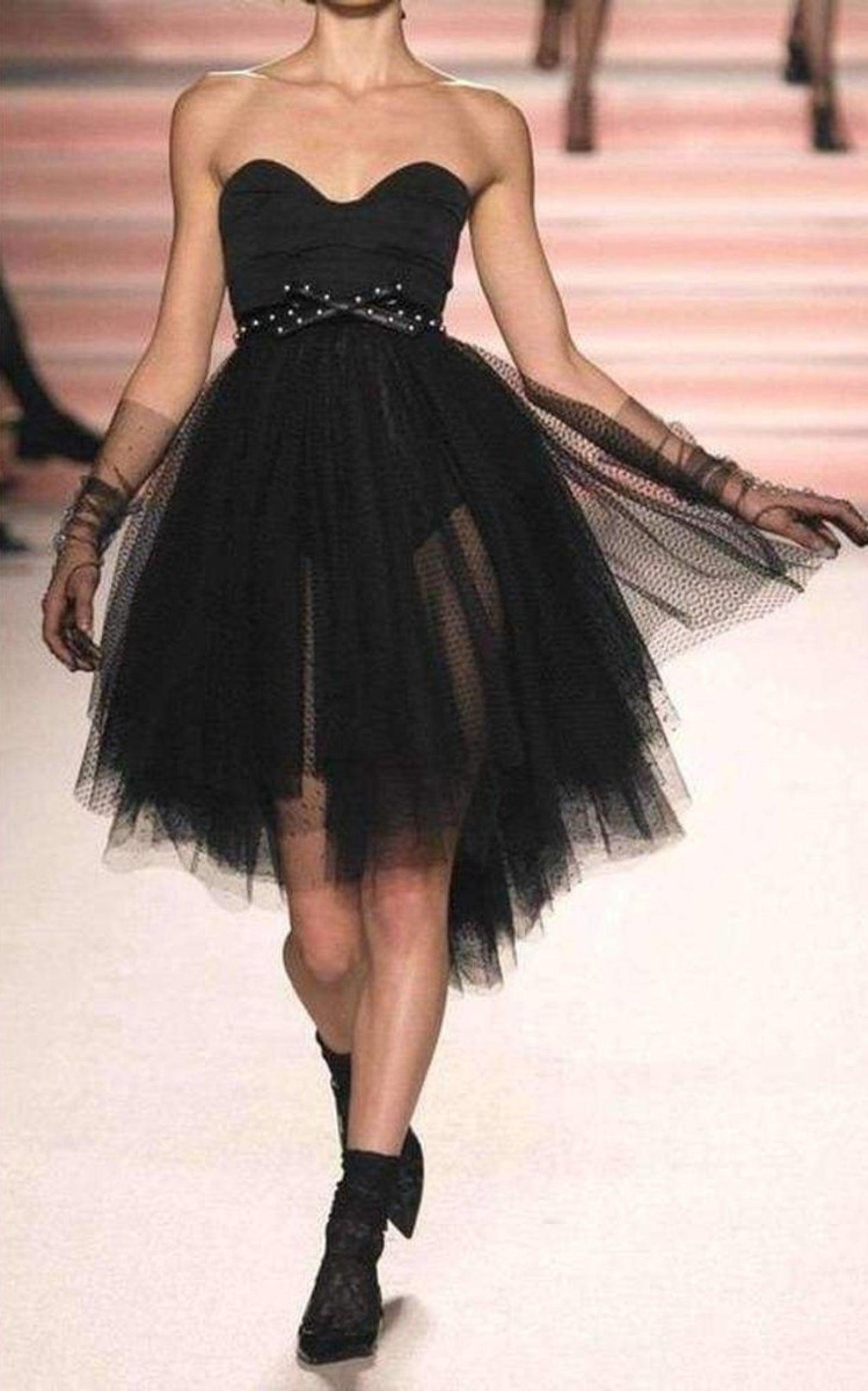 Faille and Swiss Dot Tulle Dress Philosophy Di Lorenzo Serafini