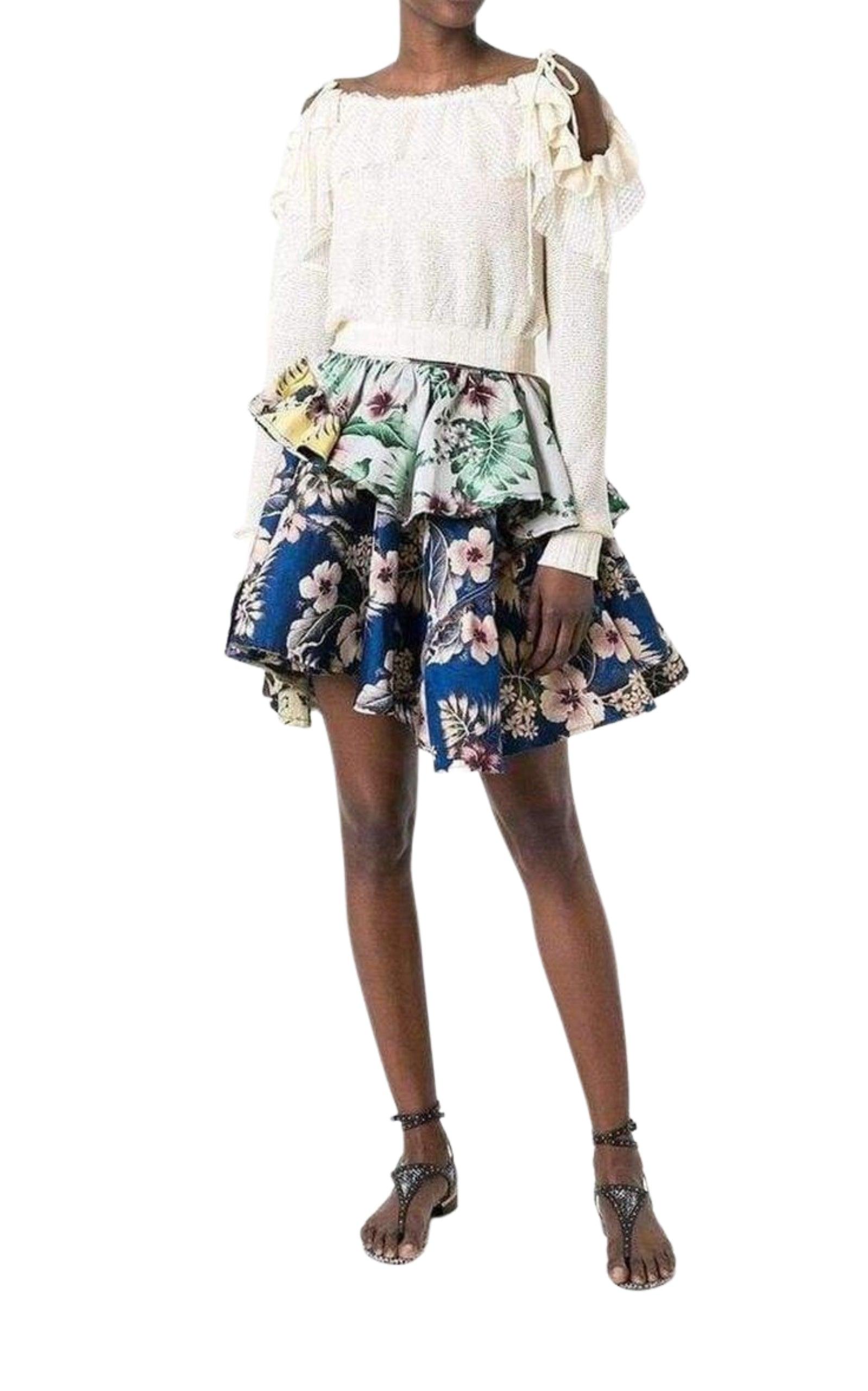 Floral Print Skirt Philosophy Di Lorenzo Serafini