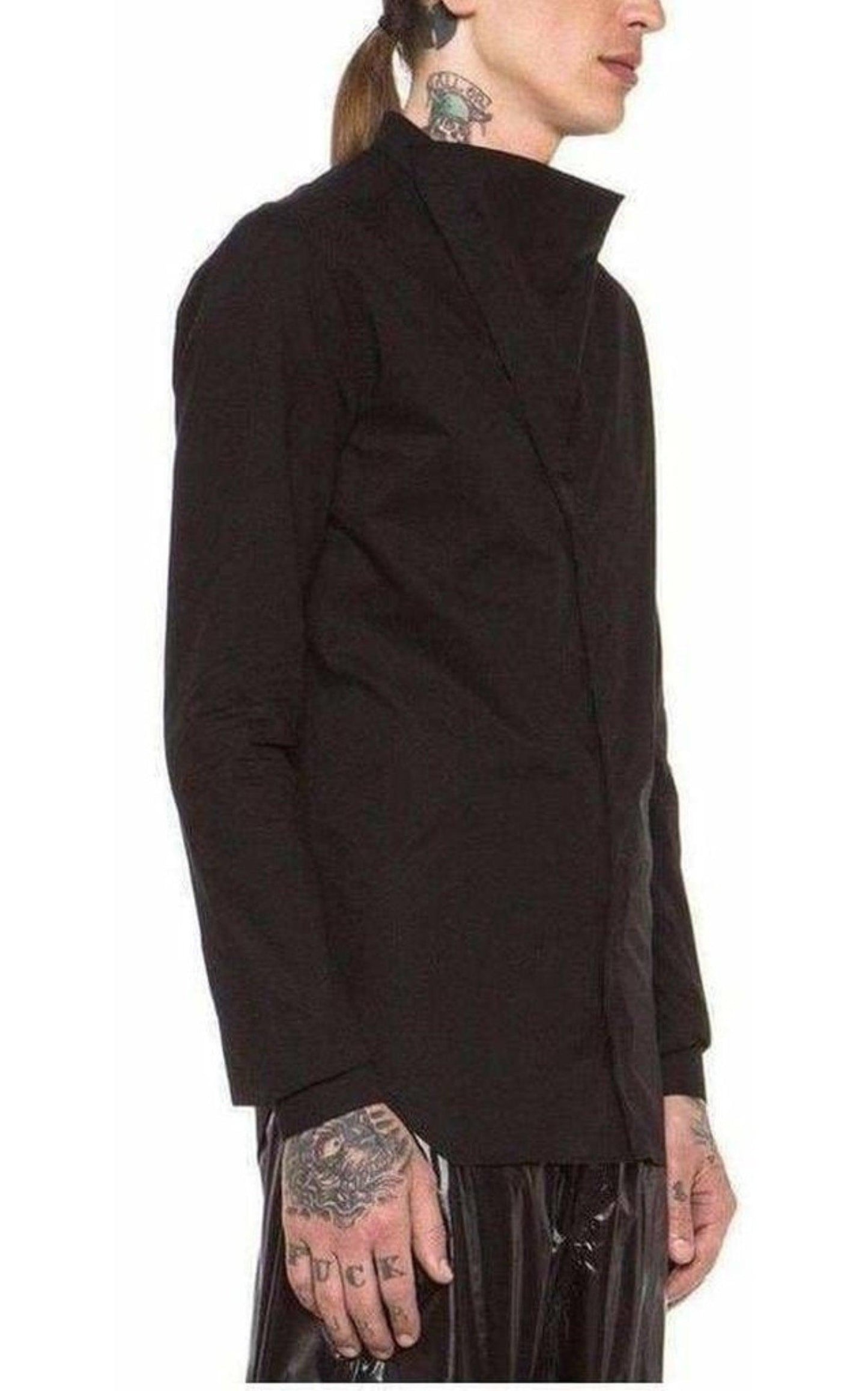 Plinth Black Cowl Shirt Rick Owens