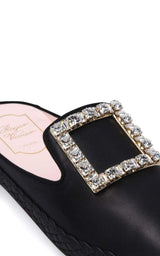 RV Lounge Strass Buckle Mules Roger Vivier