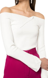 Angeles Off-the-shoulder Ponte Top Roland Mouret