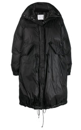 Black Down High Neck Padded Parka Sacai