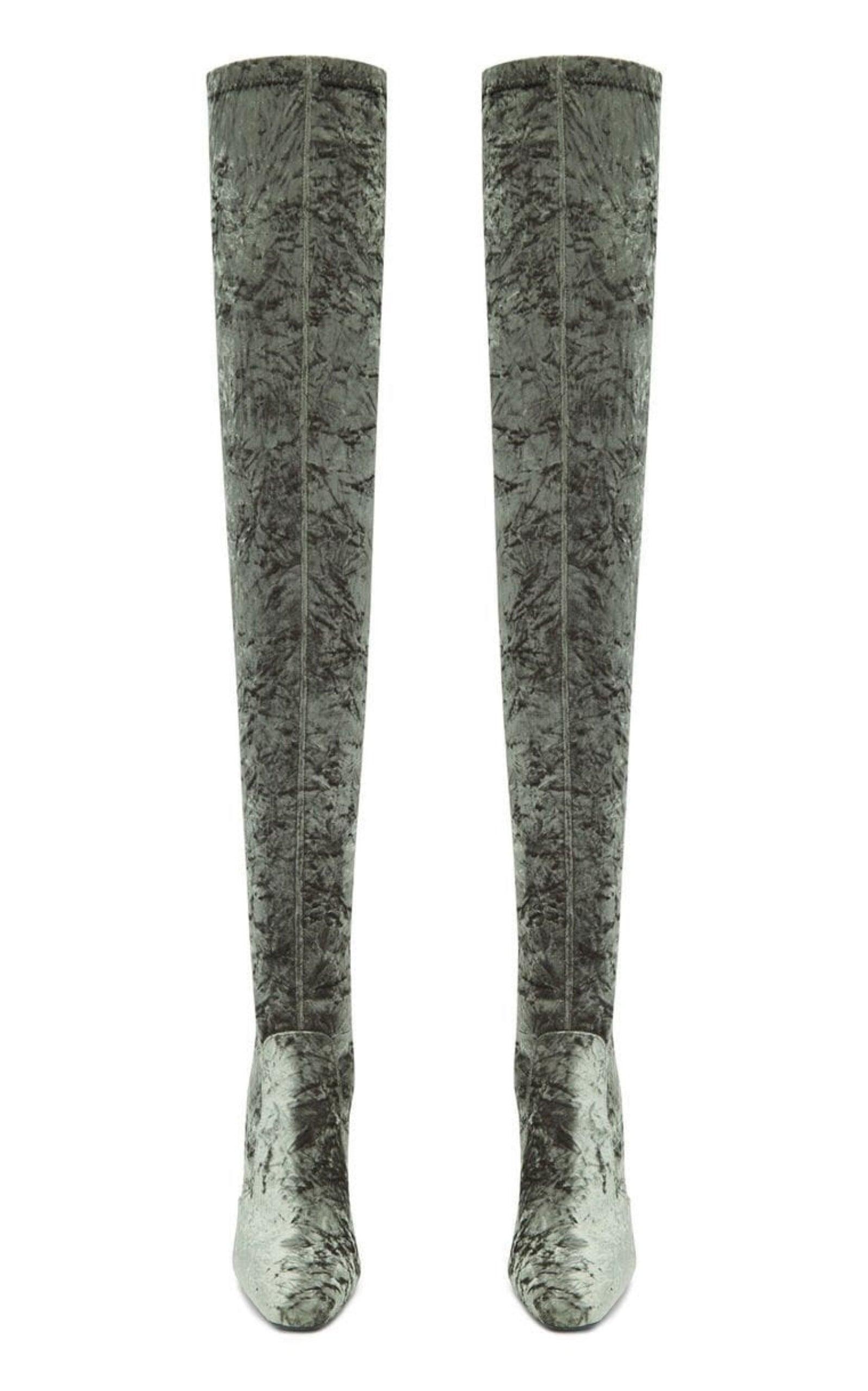 Ella Velvet Over-the-knee Boots Saint Laurent