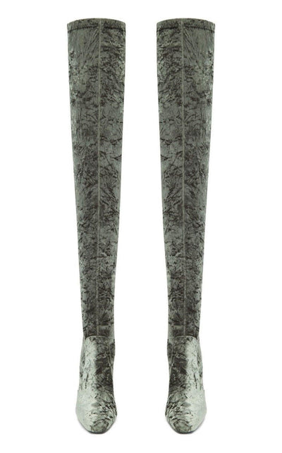 Ella Velvet Over-the-knee Boots Saint Laurent