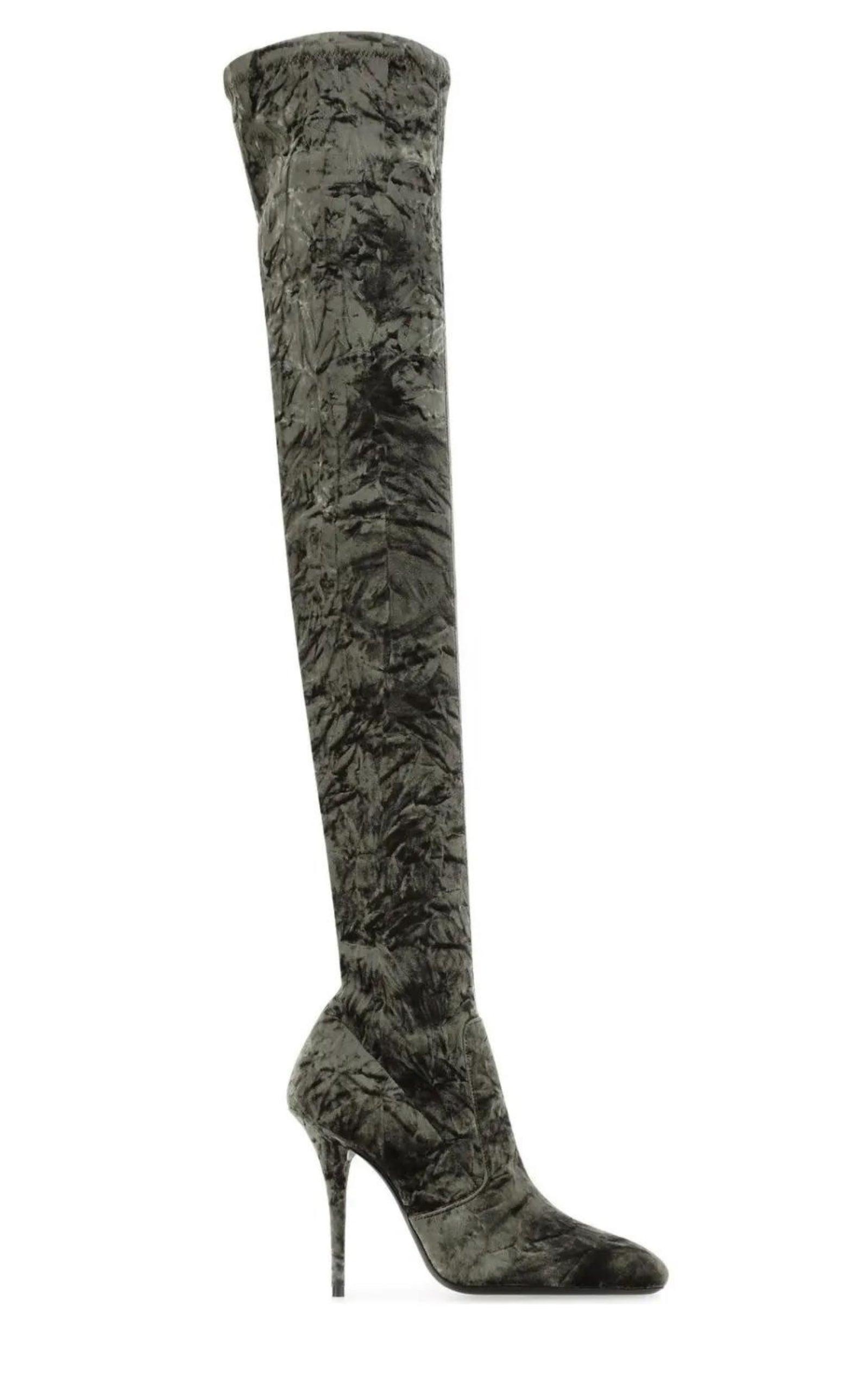 Ella Velvet Over-the-knee Boots Saint Laurent