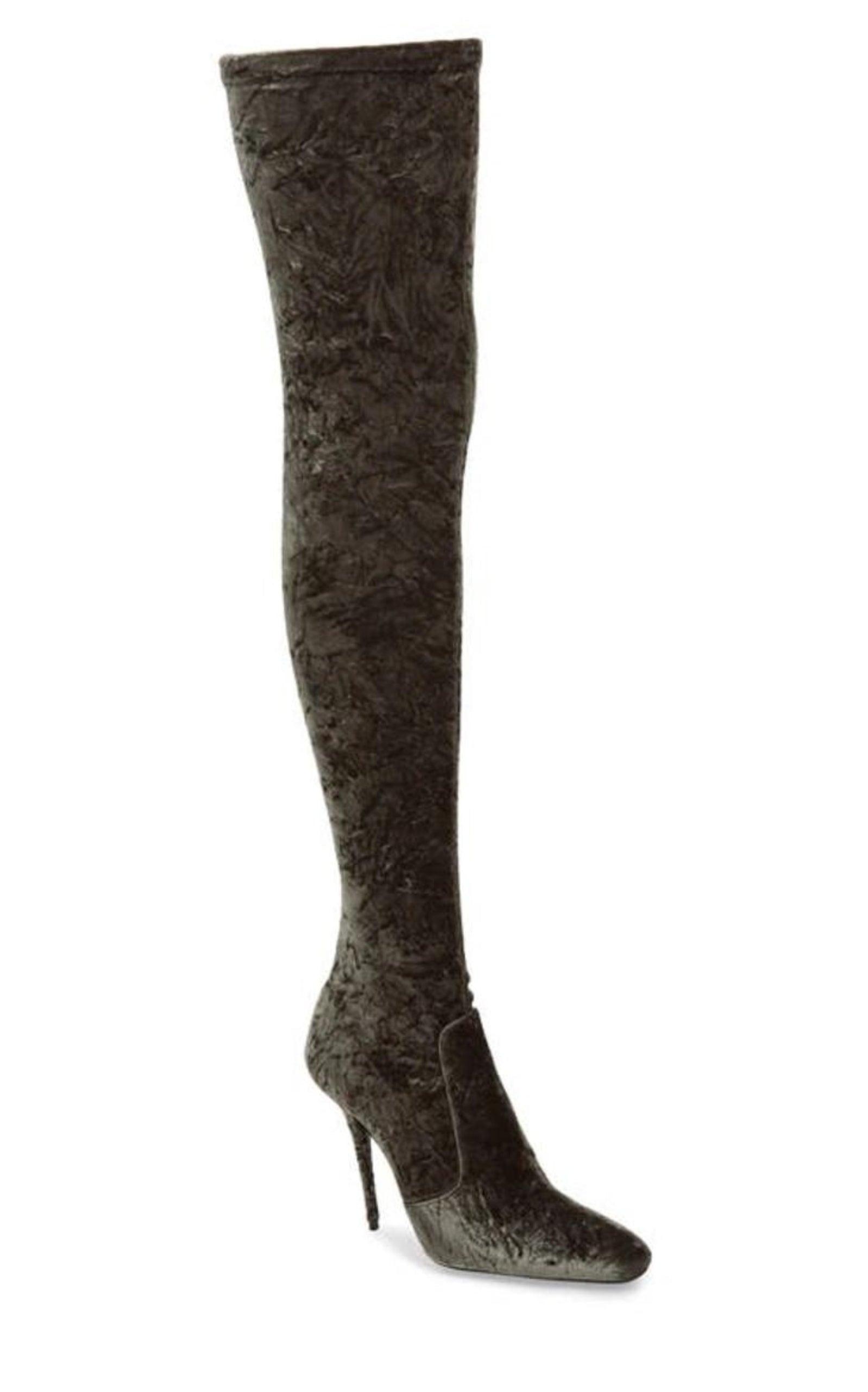 Ella Velvet Over-the-knee Boots Saint Laurent