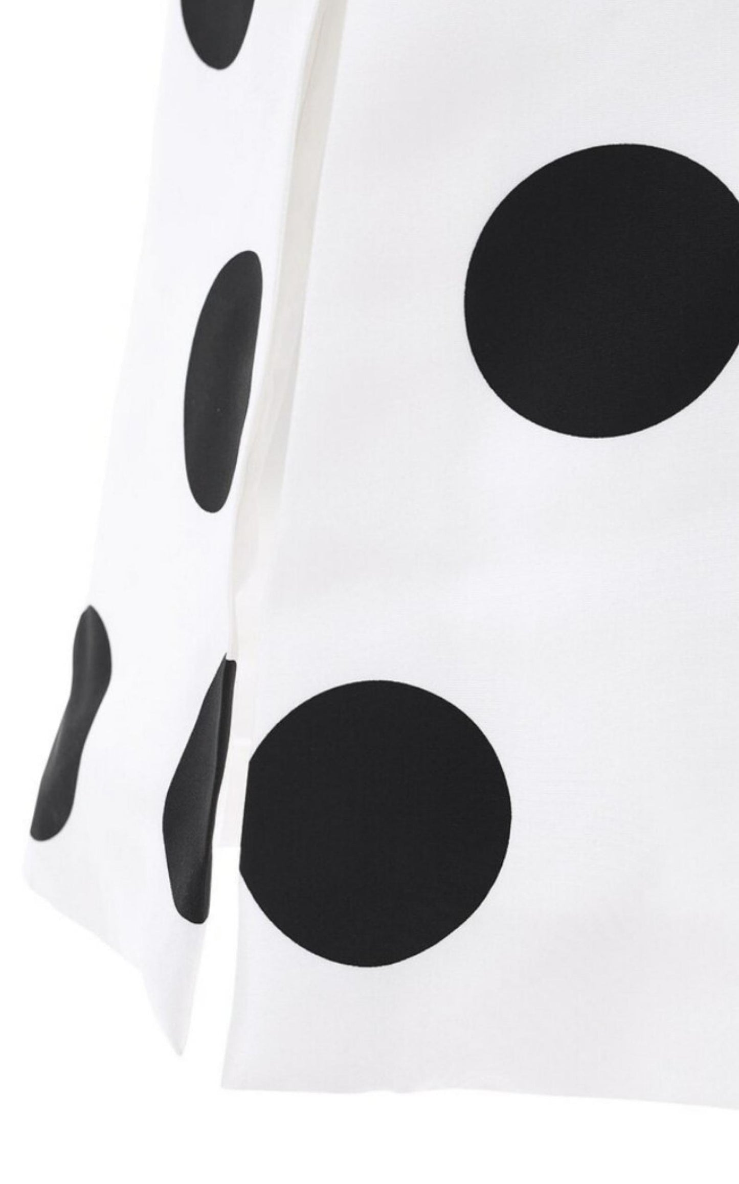 High Waist Polka Dot Silk Twill Skirt Saint Laurent