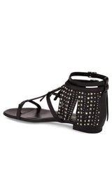 Leather Fringe Sandals Saint Laurent