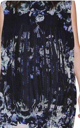 Floral Printed Fringe Silk Dress Sharon Wauchob