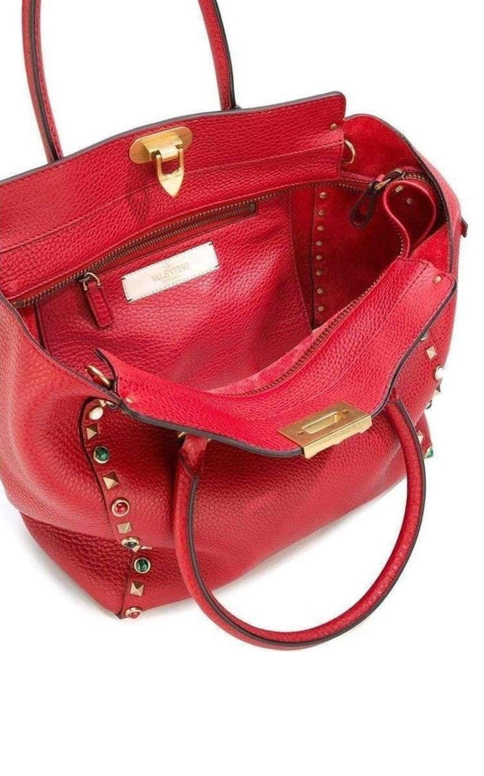 Rockstud Rolling Trapeze Tote Bag Valentino