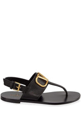 V-LOGO Leather Thong Sandal Valentino