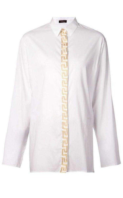 Embroidered Placket Shirt Versace