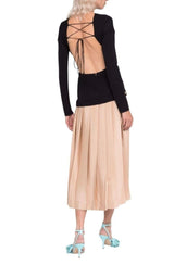 Pleated Skirt Midi Dress Victoria Beckham